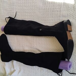 Dolce Vita "Neely" Black Stella Suede Over the Knee Boots Size 7.5